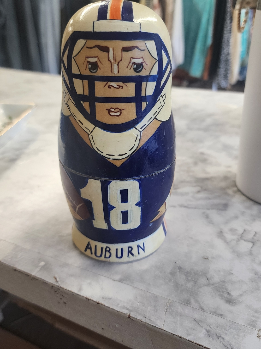 Vintage Auburn Football Player Russian Dolls